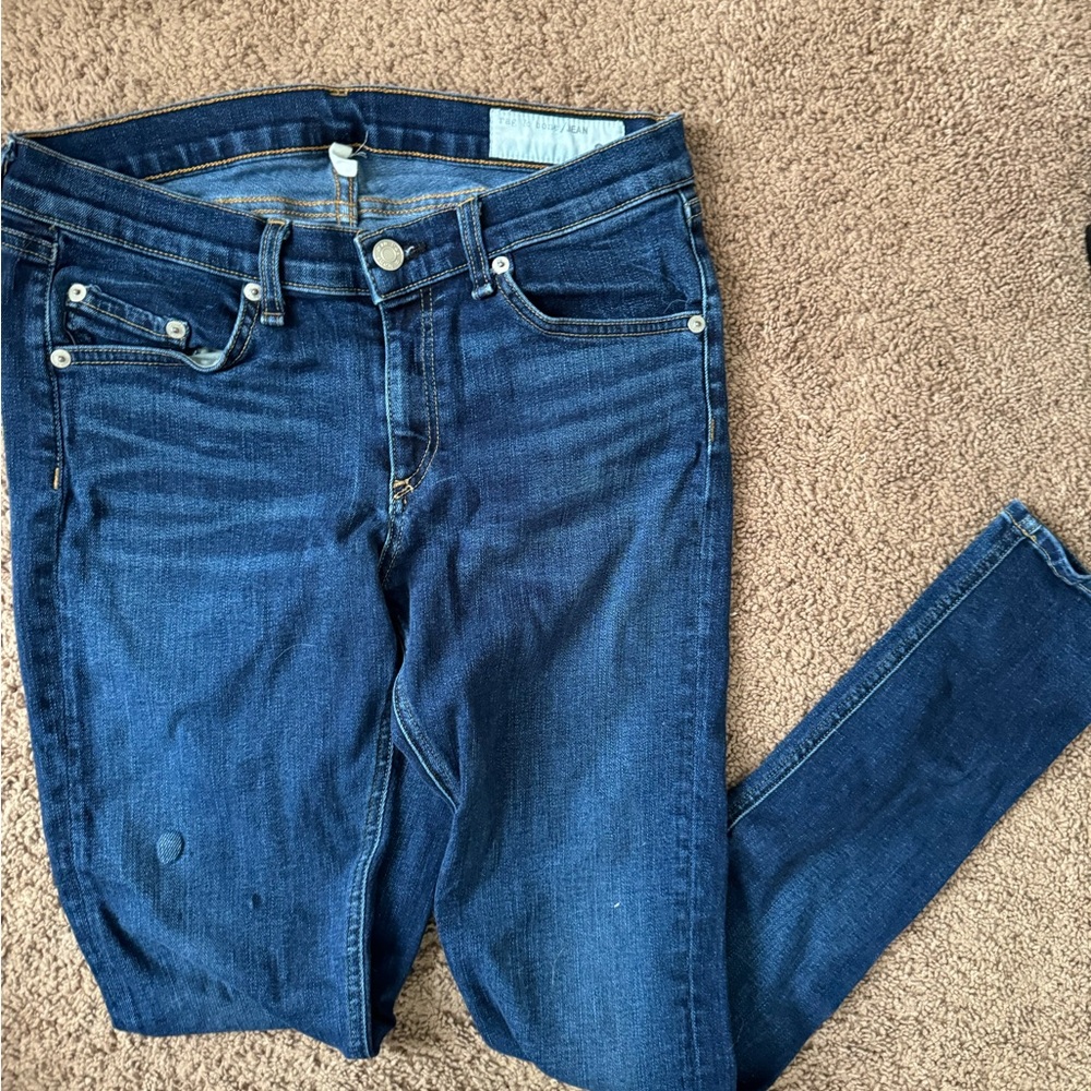 Rag & Bone Skinny Mid-Low Rise Jeans